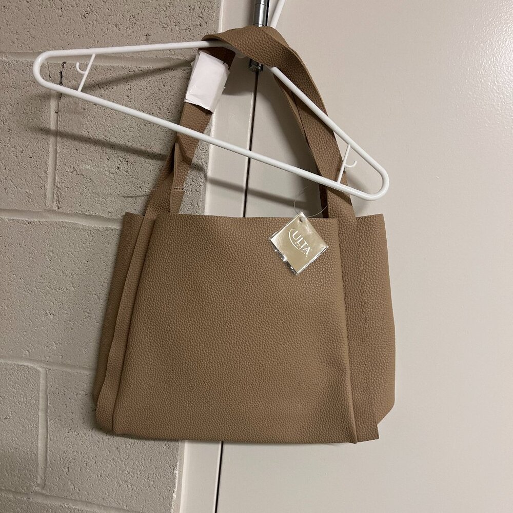 Ulta Beauty light brown tote bag faux leather new with tags women's shoulder bag